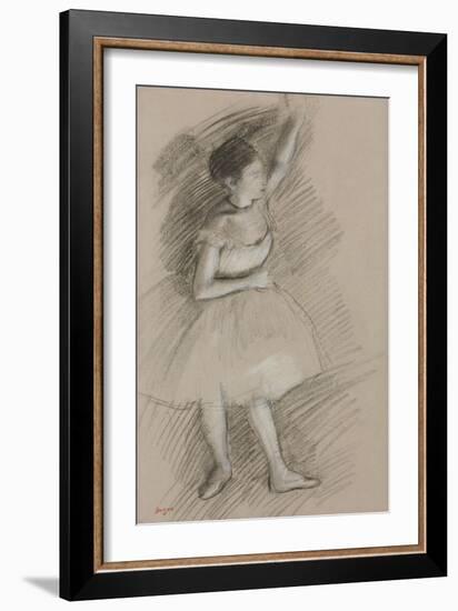 Study of a Dancer; Etude De Danseuse, 1873-1874-Edgar Degas-Framed Giclee Print