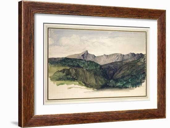 Study of a Distant Range of Mountains, 1860-William Dyce-Framed Giclee Print