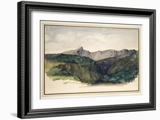 Study of a Distant Range of Mountains, 1860-William Dyce-Framed Giclee Print