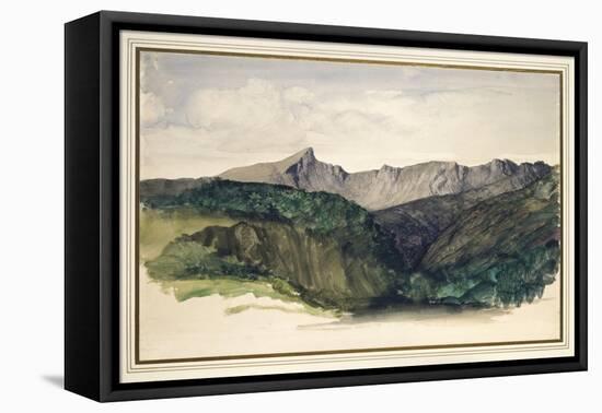 Study of a Distant Range of Mountains, 1860-William Dyce-Framed Premier Image Canvas