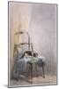 Study of a Dog on a Chair-William Henry Hunt-Mounted Giclee Print