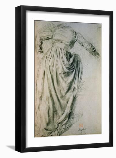 Study of a Draped Woman-Edgar Degas-Framed Giclee Print