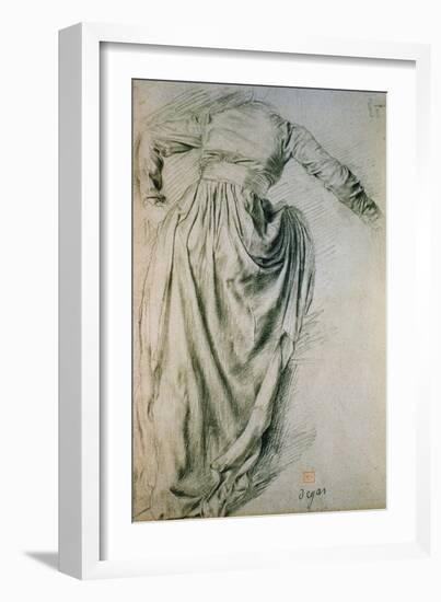 Study of a Draped Woman-Edgar Degas-Framed Giclee Print