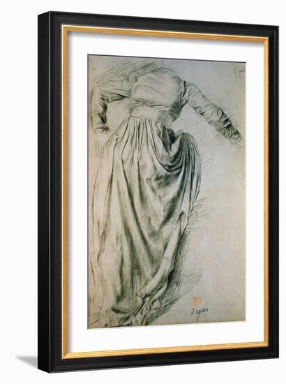 Study of a Draped Woman-Edgar Degas-Framed Giclee Print