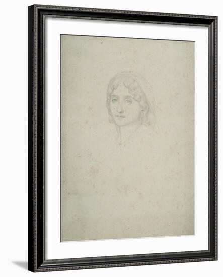 Study of a Female Head, Capri, 1859-Frederic Leighton-Framed Giclee Print