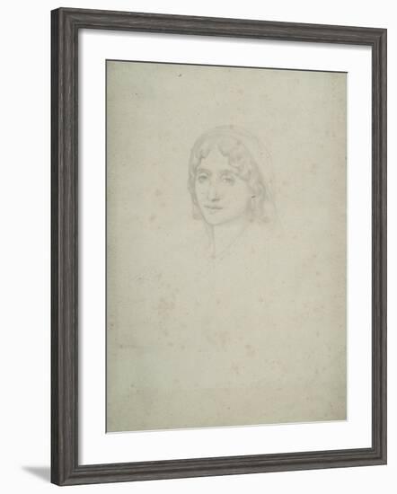 Study of a Female Head, Capri, 1859-Frederic Leighton-Framed Giclee Print
