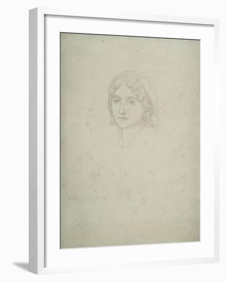 Study of a Female Head, Capri, 1859-Frederic Leighton-Framed Giclee Print