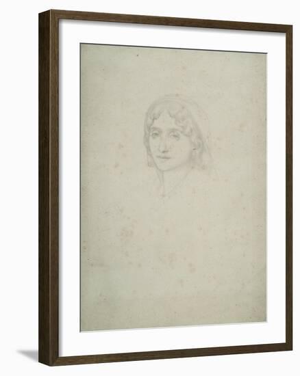 Study of a Female Head, Capri, 1859-Frederic Leighton-Framed Giclee Print