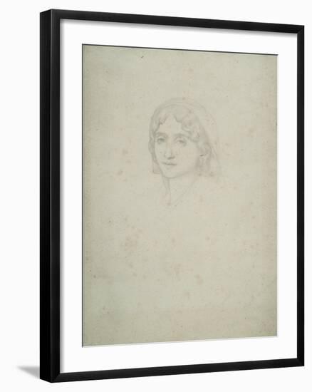 Study of a Female Head, Capri, 1859-Frederic Leighton-Framed Giclee Print