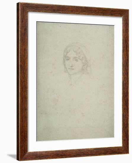 Study of a Female Head, Capri, 1859-Frederic Leighton-Framed Giclee Print