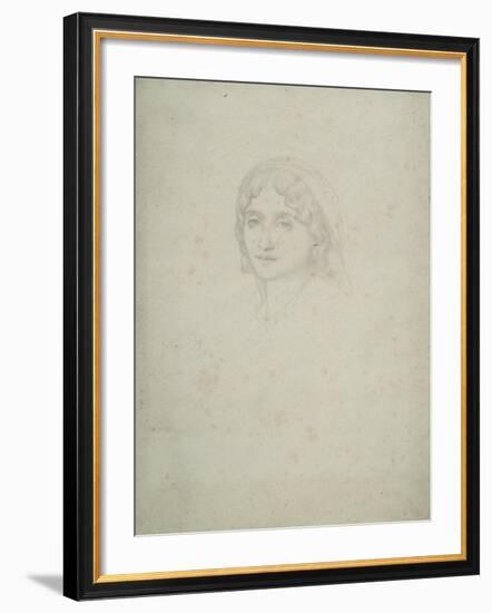 Study of a Female Head, Capri, 1859-Frederic Leighton-Framed Giclee Print