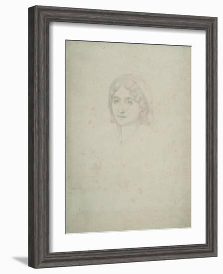 Study of a Female Head, Capri, 1859-Frederic Leighton-Framed Giclee Print