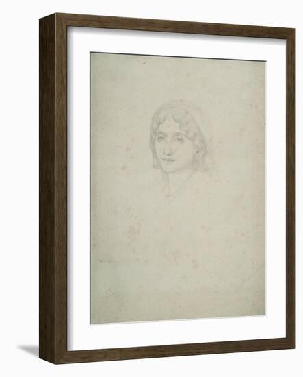 Study of a Female Head, Capri, 1859-Frederic Leighton-Framed Giclee Print