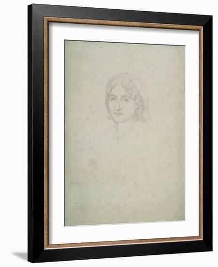 Study of a Female Head, Capri, 1859-Frederic Leighton-Framed Giclee Print