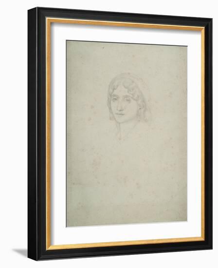 Study of a Female Head, Capri, 1859-Frederic Leighton-Framed Giclee Print