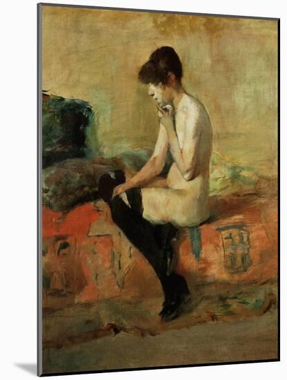 Study of a Female Nude on a Couch-Henri de Toulouse-Lautrec-Mounted Giclee Print