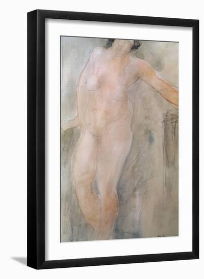 Study of a Female Nude-Auguste Rodin-Framed Giclee Print