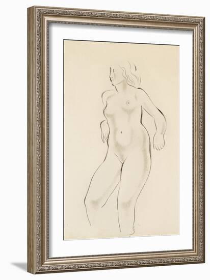 Study of a Female Nude-Eric Gill-Framed Giclee Print