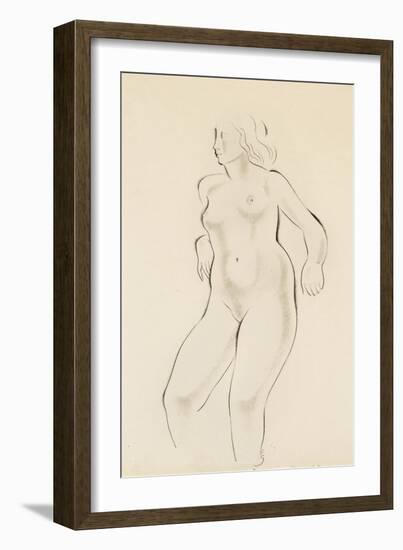 Study of a Female Nude-Eric Gill-Framed Giclee Print