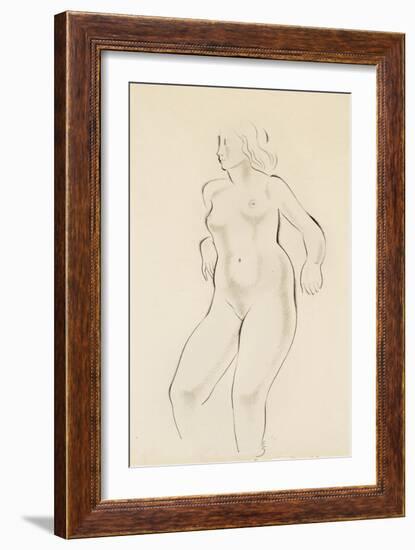 Study of a Female Nude-Eric Gill-Framed Giclee Print