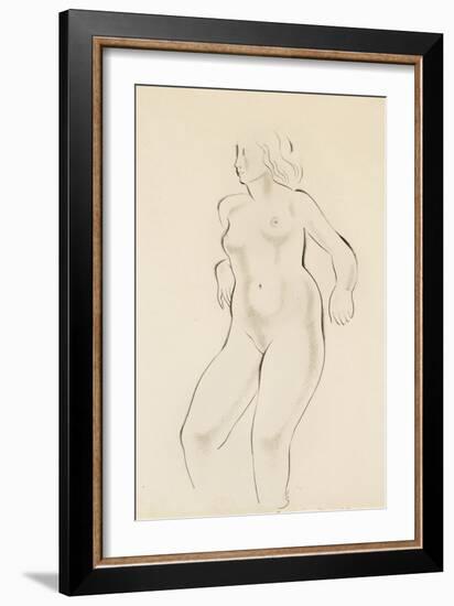 Study of a Female Nude-Eric Gill-Framed Giclee Print