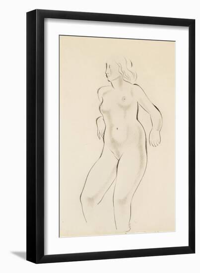 Study of a Female Nude-Eric Gill-Framed Giclee Print