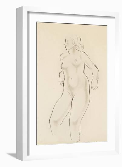 Study of a Female Nude-Eric Gill-Framed Giclee Print