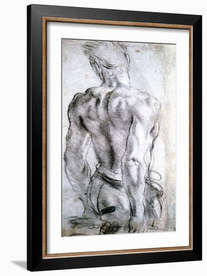 Study of a Figure, C1560-1609-Lodovico Carracci-Framed Giclee Print