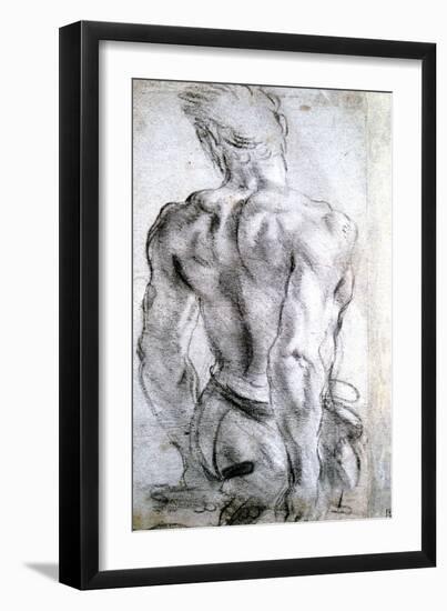 Study of a Figure, C1560-1609-Lodovico Carracci-Framed Giclee Print