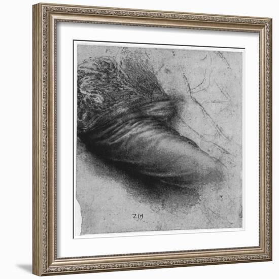 Study of a Garment for St Anne, 1503-1517-Leonardo da Vinci-Framed Giclee Print