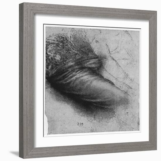 Study of a Garment for St Anne, 1503-1517-Leonardo da Vinci-Framed Giclee Print