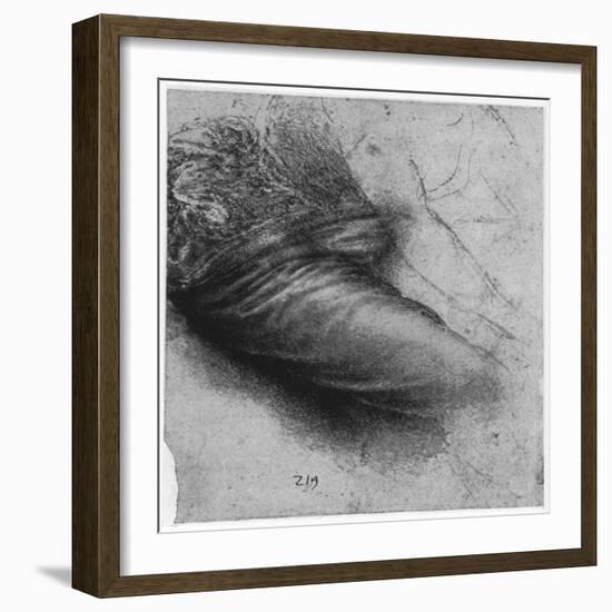 Study of a Garment for St Anne, 1503-1517-Leonardo da Vinci-Framed Giclee Print