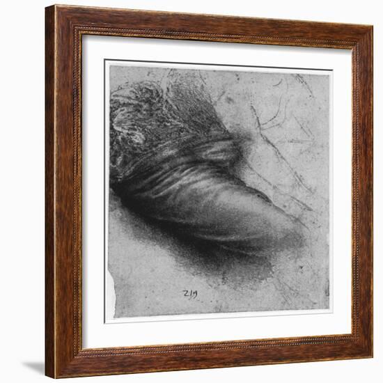 Study of a Garment for St Anne, 1503-1517-Leonardo da Vinci-Framed Giclee Print