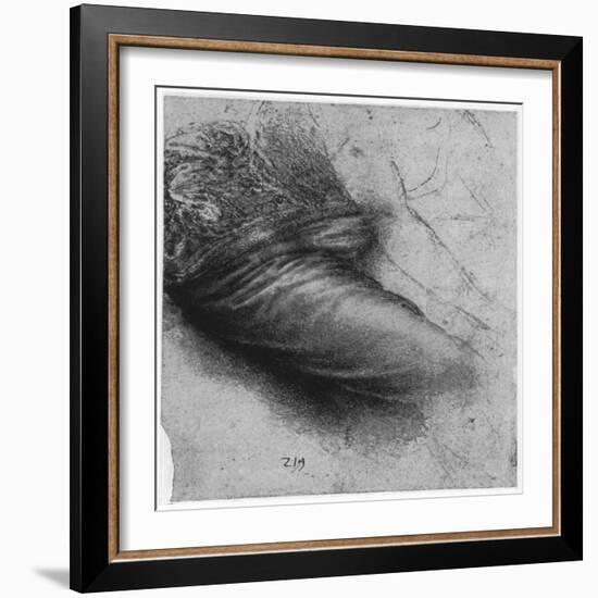 Study of a Garment for St Anne, 1503-1517-Leonardo da Vinci-Framed Giclee Print