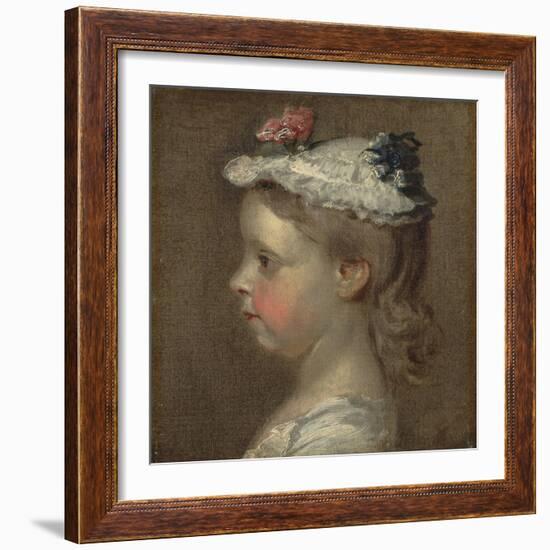 Study of a Girl's Head, C.1740-50-William Hogarth-Framed Giclee Print