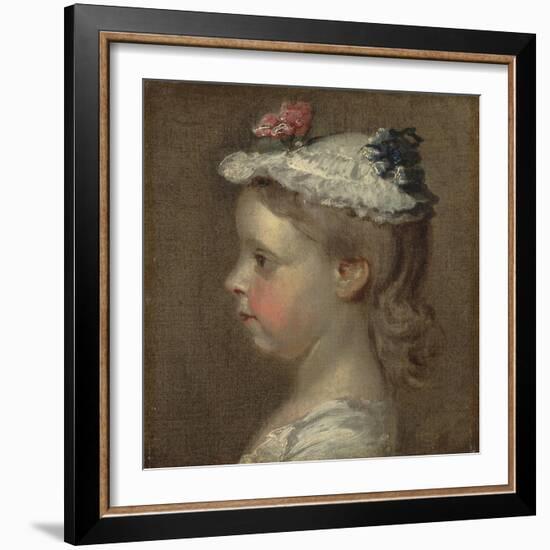 Study of a Girl's Head, C.1740-50-William Hogarth-Framed Giclee Print