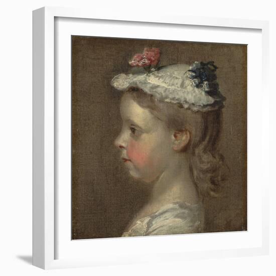 Study of a Girl's Head, C.1740-50-William Hogarth-Framed Giclee Print