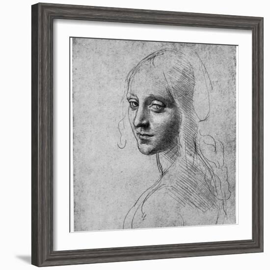 Study of a Girl's Head, C1483-Leonardo da Vinci-Framed Giclee Print