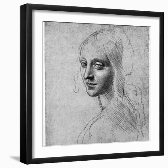 Study of a Girl's Head, C1483-Leonardo da Vinci-Framed Giclee Print