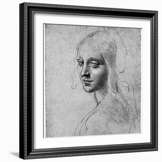 Study of a Girl's Head, C1483-Leonardo da Vinci-Framed Giclee Print