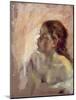 Study of a Girl's Head, Late 1870s-Edgar Degas-Mounted Giclee Print