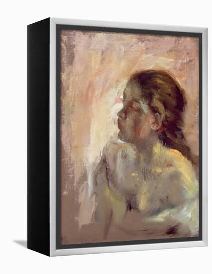 Study of a Girl's Head, Late 1870s-Edgar Degas-Framed Premier Image Canvas