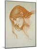 Study of a Girl's Head (Red Chalk on Paper)-John William Waterhouse-Mounted Giclee Print