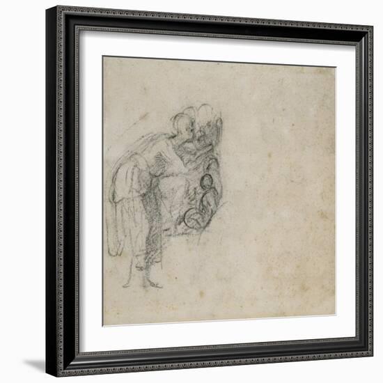 Study of a Group of Figures, C.1511-Michelangelo Buonarroti-Framed Giclee Print