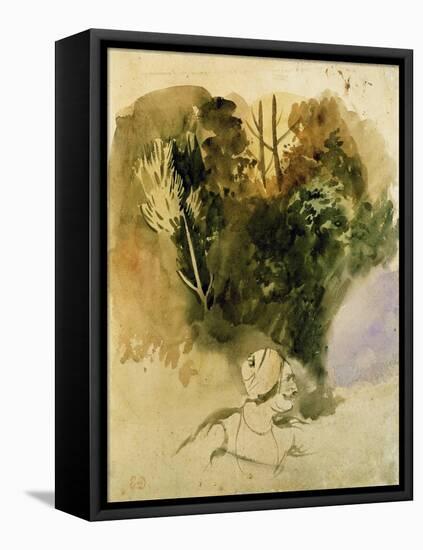 Study of a Gurkha of the Indian Army, 1830-Eugene Delacroix-Framed Premier Image Canvas