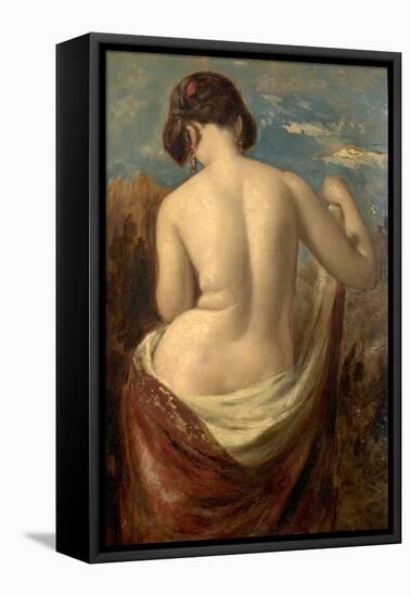 Study of a Half-Nude Figure (Oil on Canvas)-William Etty-Framed Premier Image Canvas