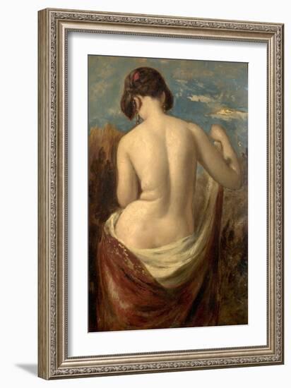 Study of a Half-Nude Figure (Oil on Canvas)-William Etty-Framed Giclee Print