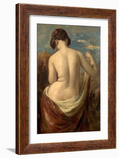 Study of a Half-Nude Figure (Oil on Canvas)-William Etty-Framed Giclee Print