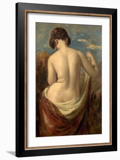 Study of a Half-Nude Figure (Oil on Canvas)-William Etty-Framed Giclee Print