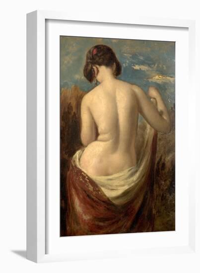 Study of a Half-Nude Figure (Oil on Canvas)-William Etty-Framed Giclee Print